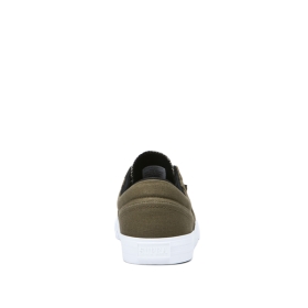 Supra Mens COBALT Low Top Shoes Olive/Black/white | US-28462